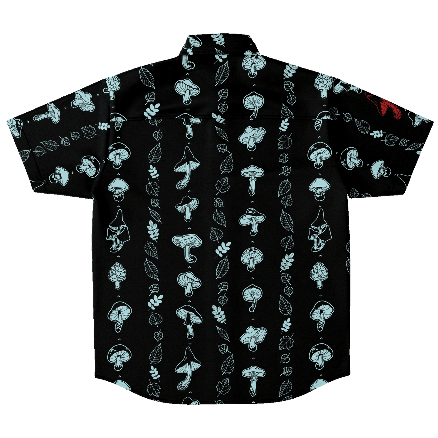 Mushrooms short sleeve button-up shirt