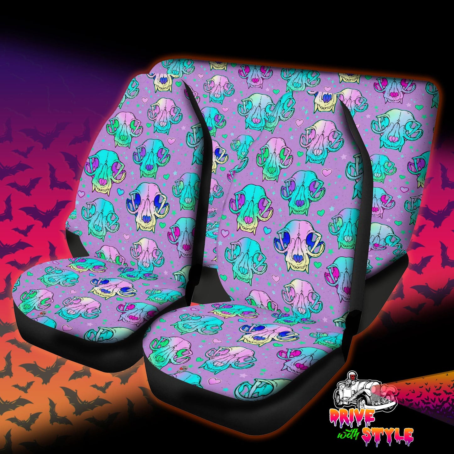 Dream Land Skulls Car Seat Covers