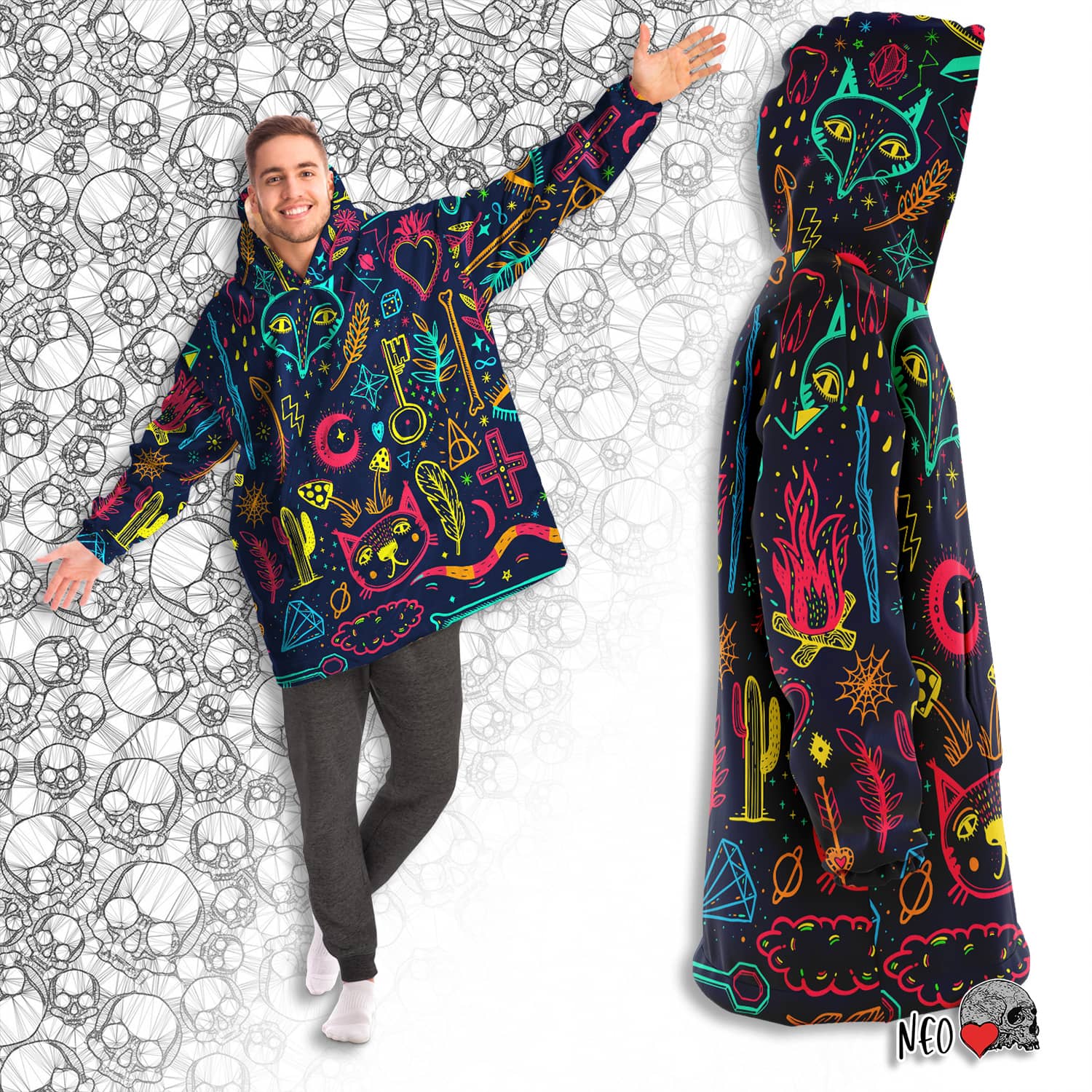 Neon Witch Dream snug hoodie unisex