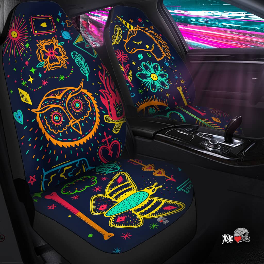 pastel goth car seat covers