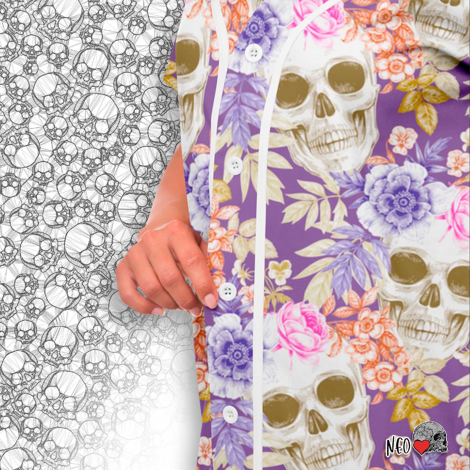 Gentle Oblivion Baseball Jersey Dress - NeoSkull