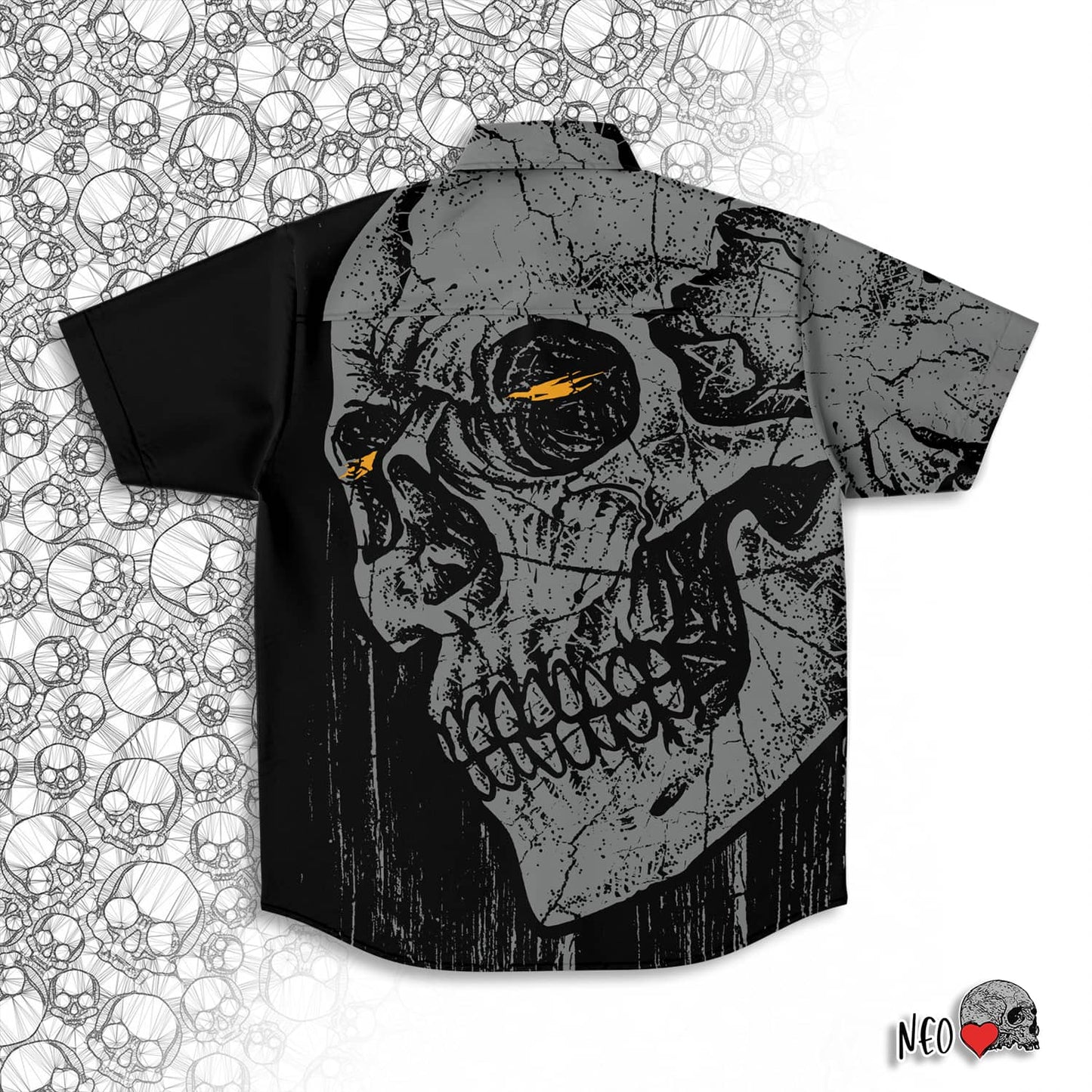 Observer Short Sleeve Button Down Shirt - NeoSkull