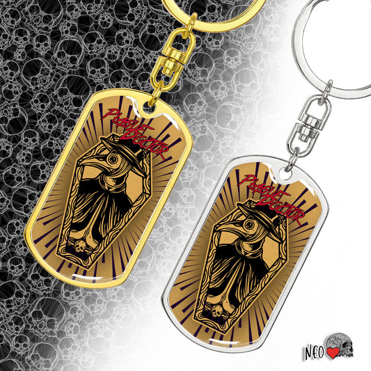 Dust Plague Doctor Dog Tag Keychain - NeoSkull