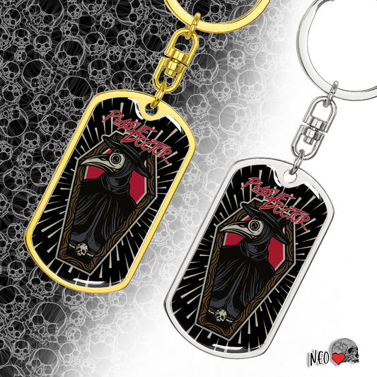 Plague Doctor Dog Tag Keychain - NeoSkull