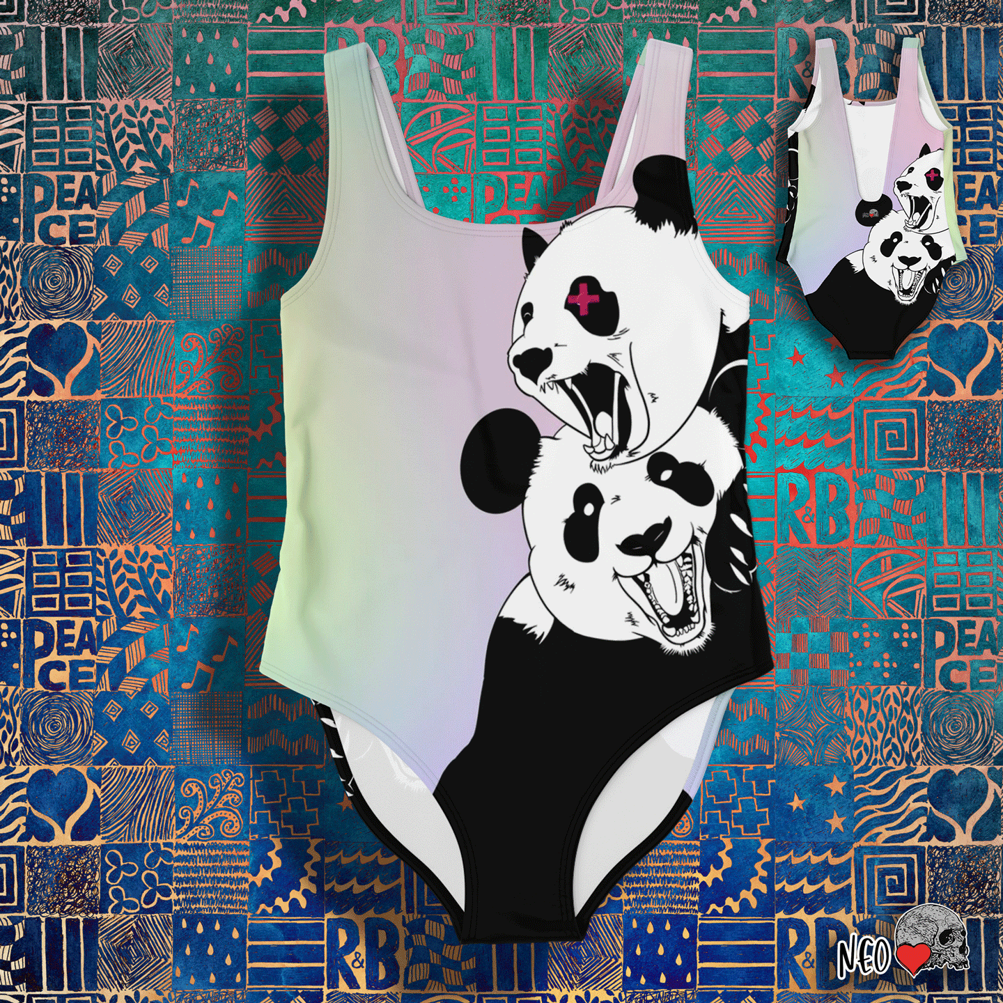 Panda Roar Swimsuit - NeoSkull