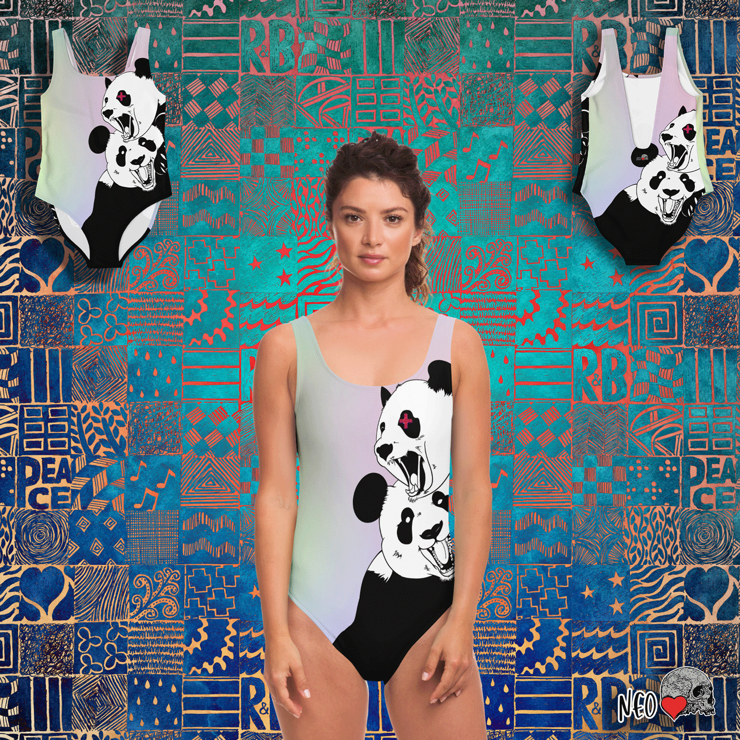 Panda Roar Swimsuit - NeoSkull
