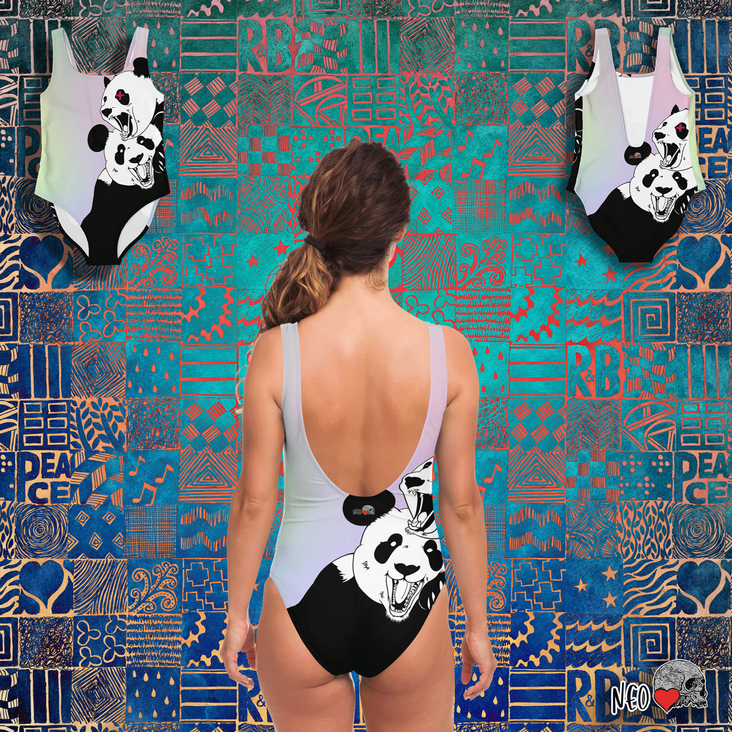 Panda Roar Swimsuit - NeoSkull