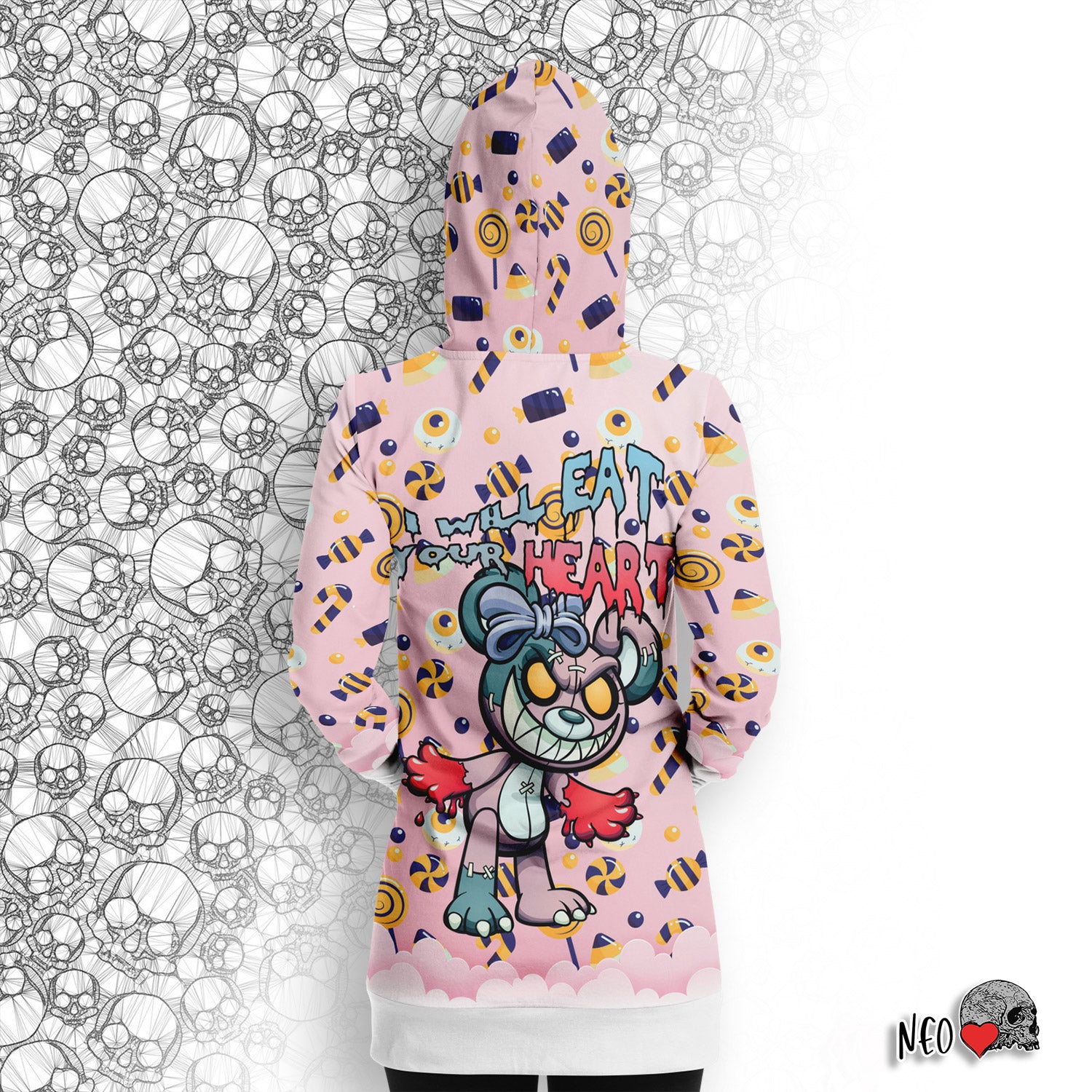 Your Heart Longline Hoodie - NeoSkull