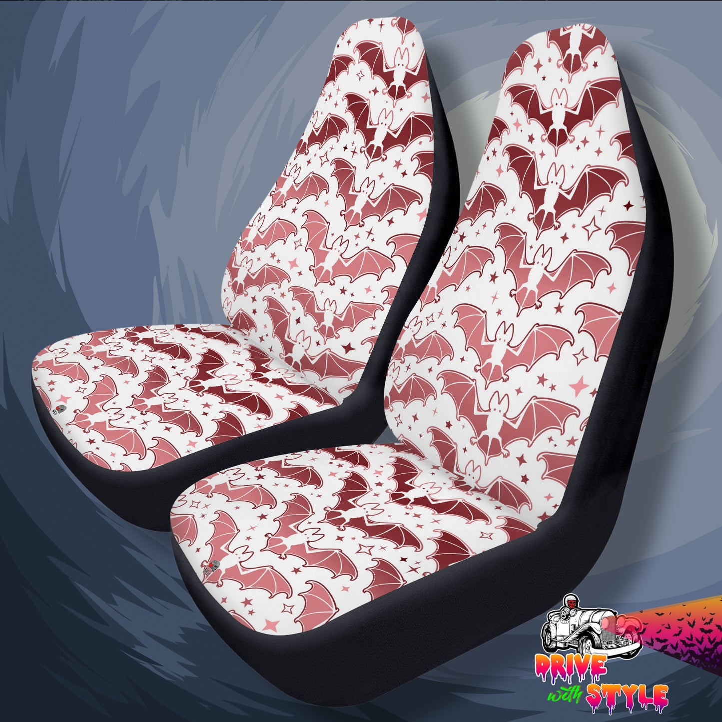 Pink Bats Car Seat Covers