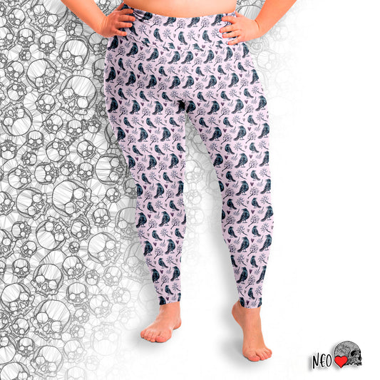 Lyrical Raven Pastel Goth Plus Size Legging - NeoSkull
