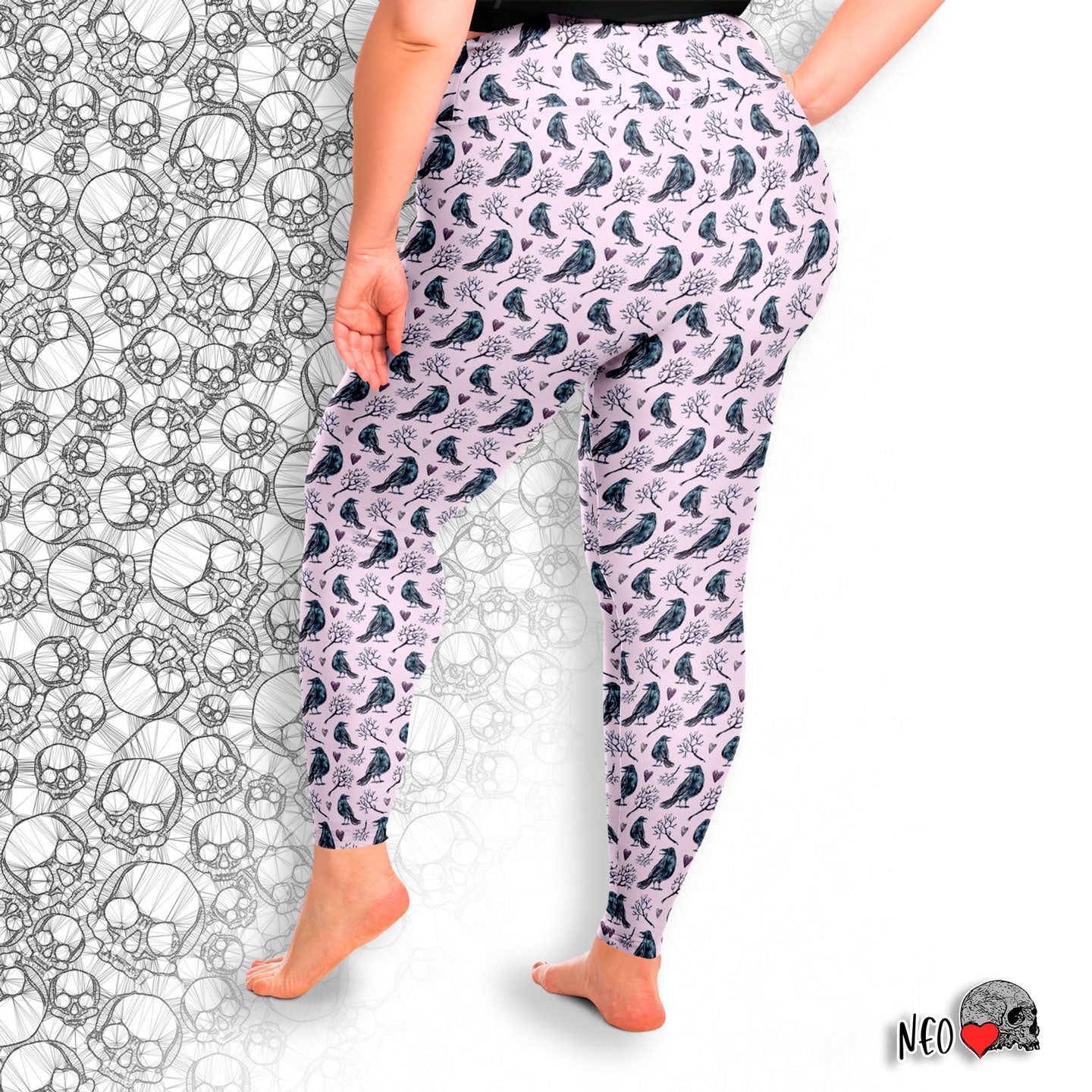 Lyrical Raven Pastel Goth Plus Size Legging - NeoSkull