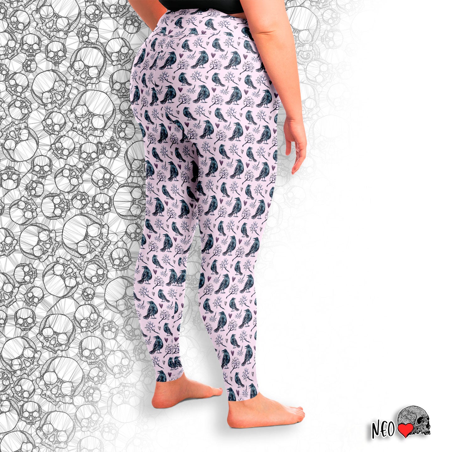 Lyrical Raven Pastel Goth Plus Size Legging - NeoSkull