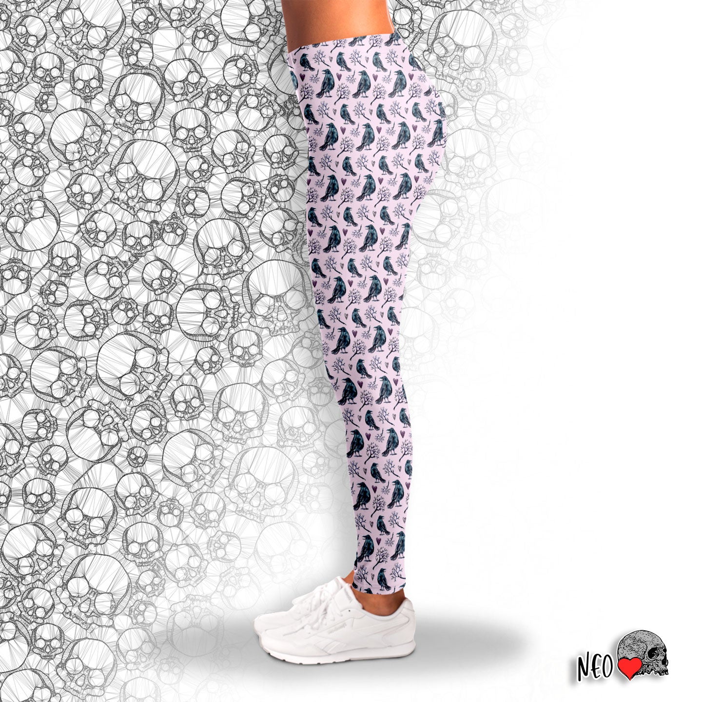 Lyric Raven Pastel Goth Leggings - NeoSkull