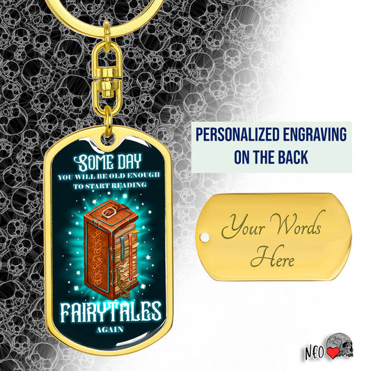 Reading Fairytales Again - Dog Tag Kechain - NeoSkull