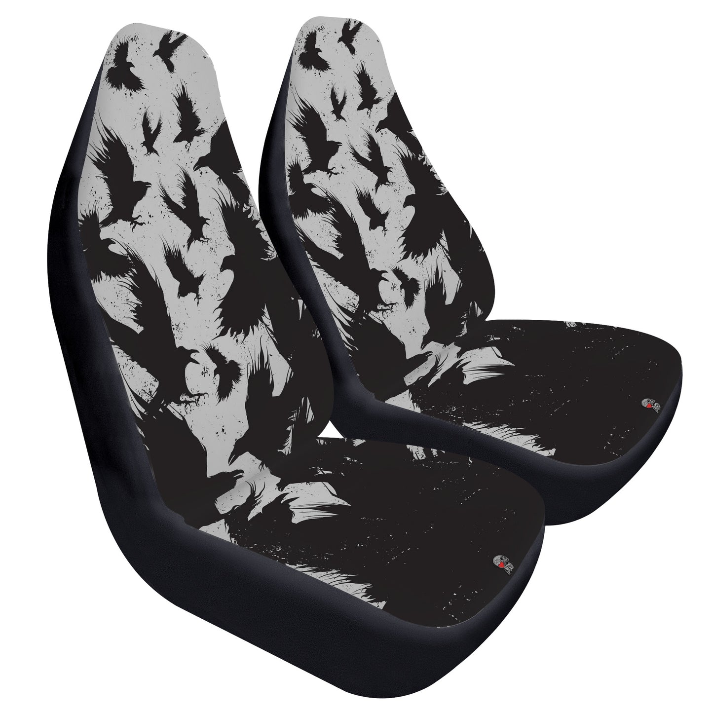 Gray Raven Dance Car Seat Covers