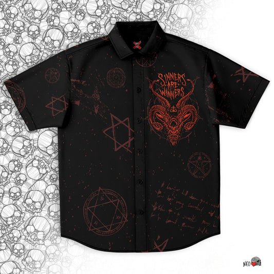 Occult button down shirt