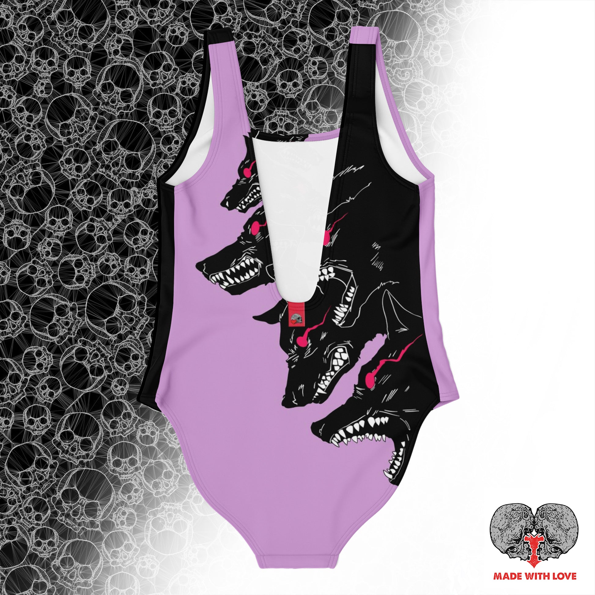 Wolf Pack Pastel Goth Swimsuit - NeoSkull