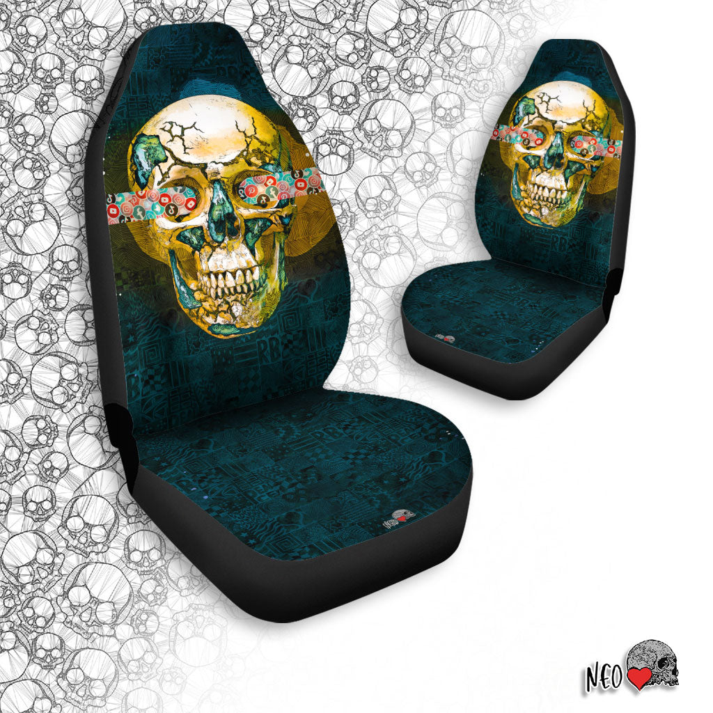 Social Media Lies Skull Car Seat Covers - NeoSkull