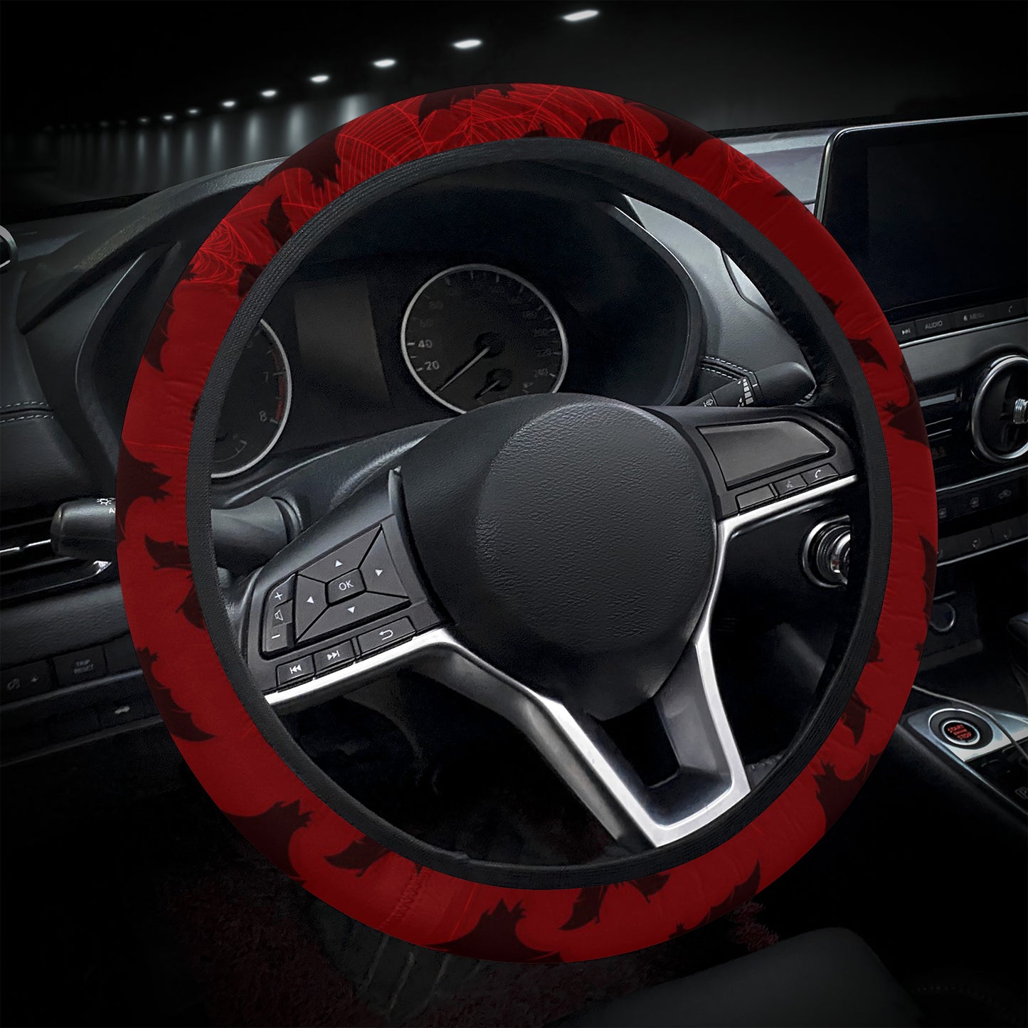 Rubin bats swarm Car Steering Wheel Covers