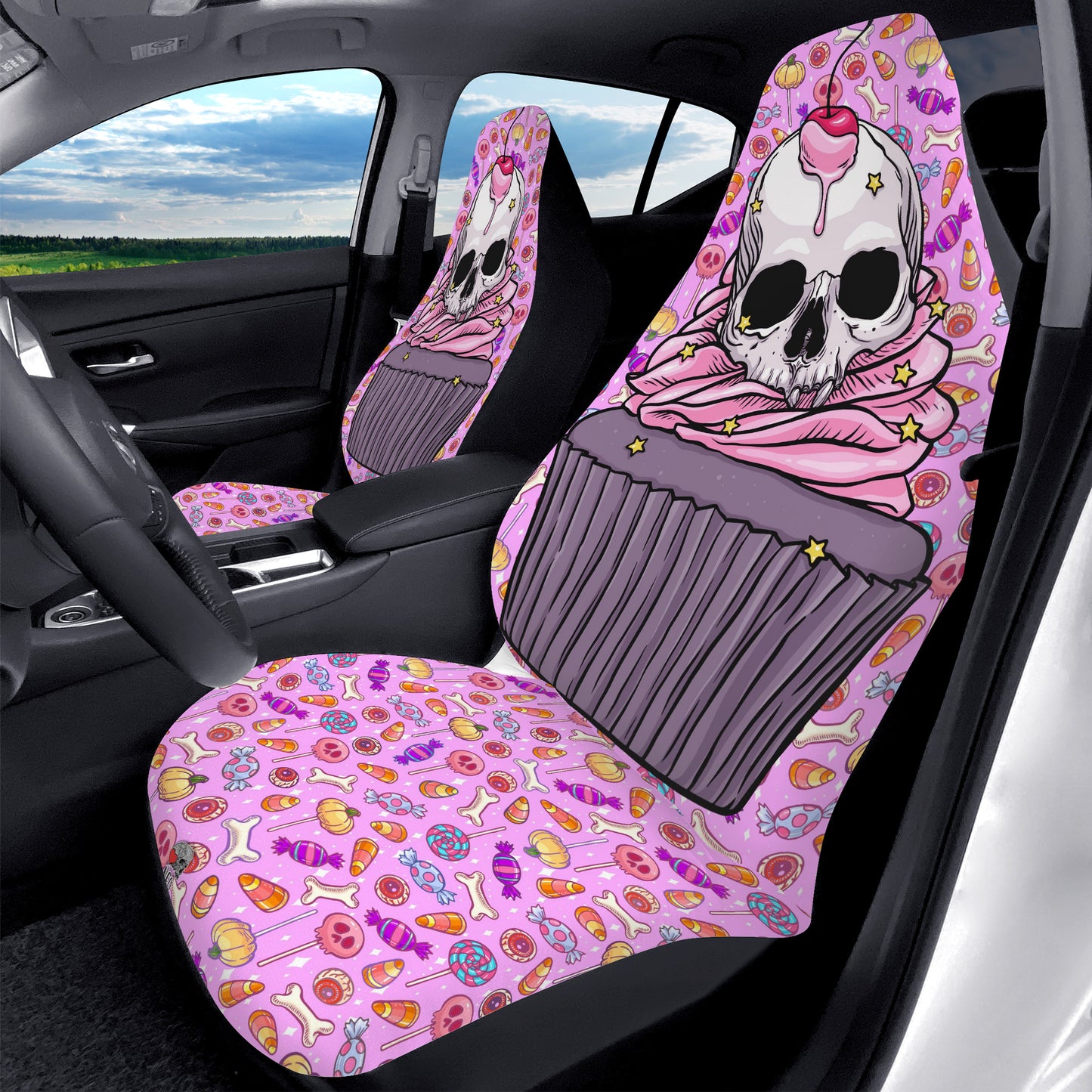 Skull Cake Car Seat Covers - NeoSkull