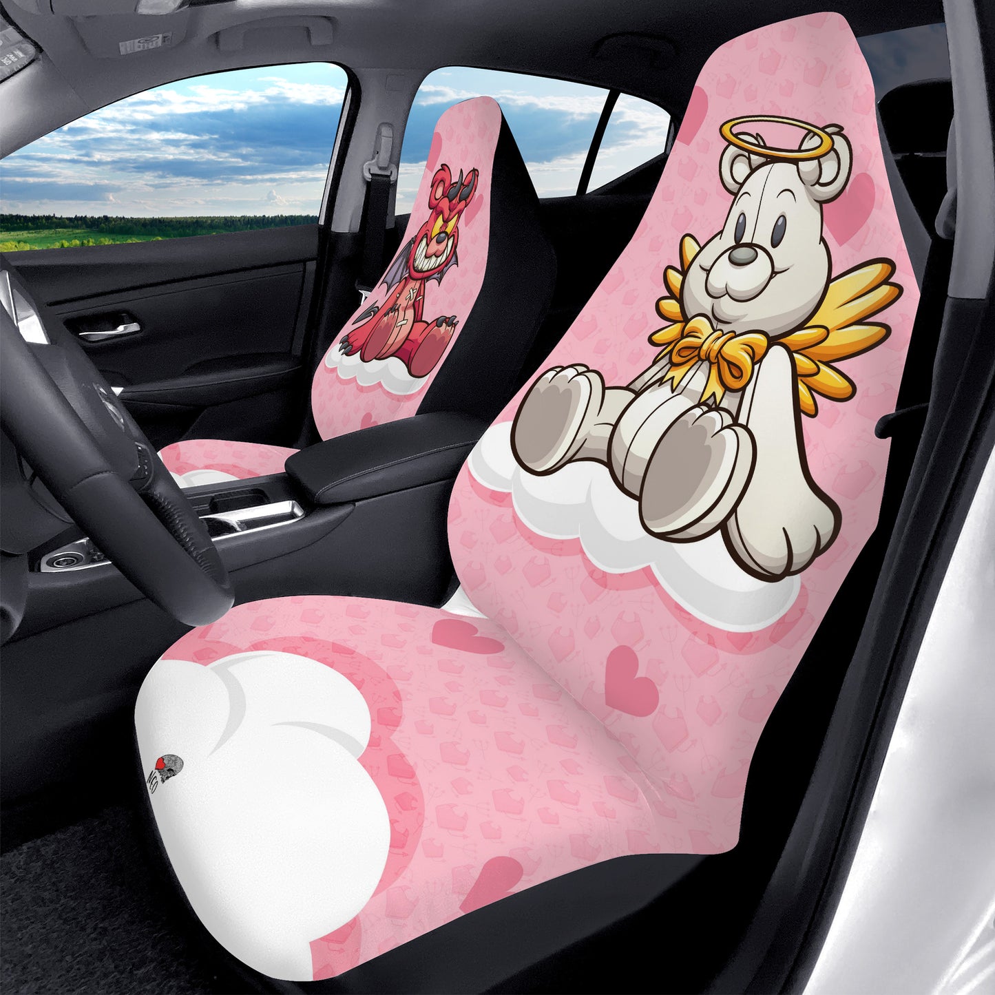 Angel and Devil Teddy Car Seat Covers - NeoSkull
