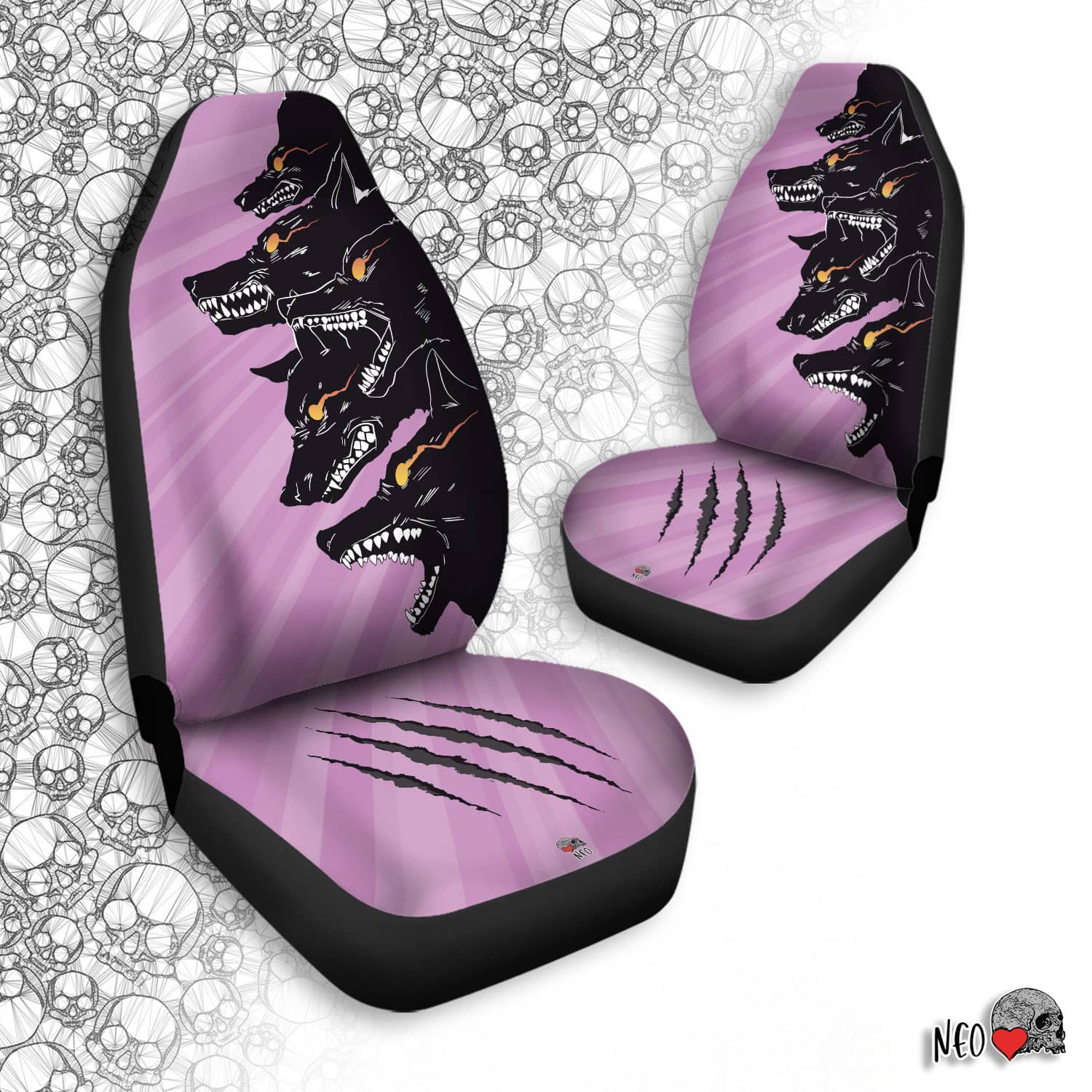pink goth car accessories