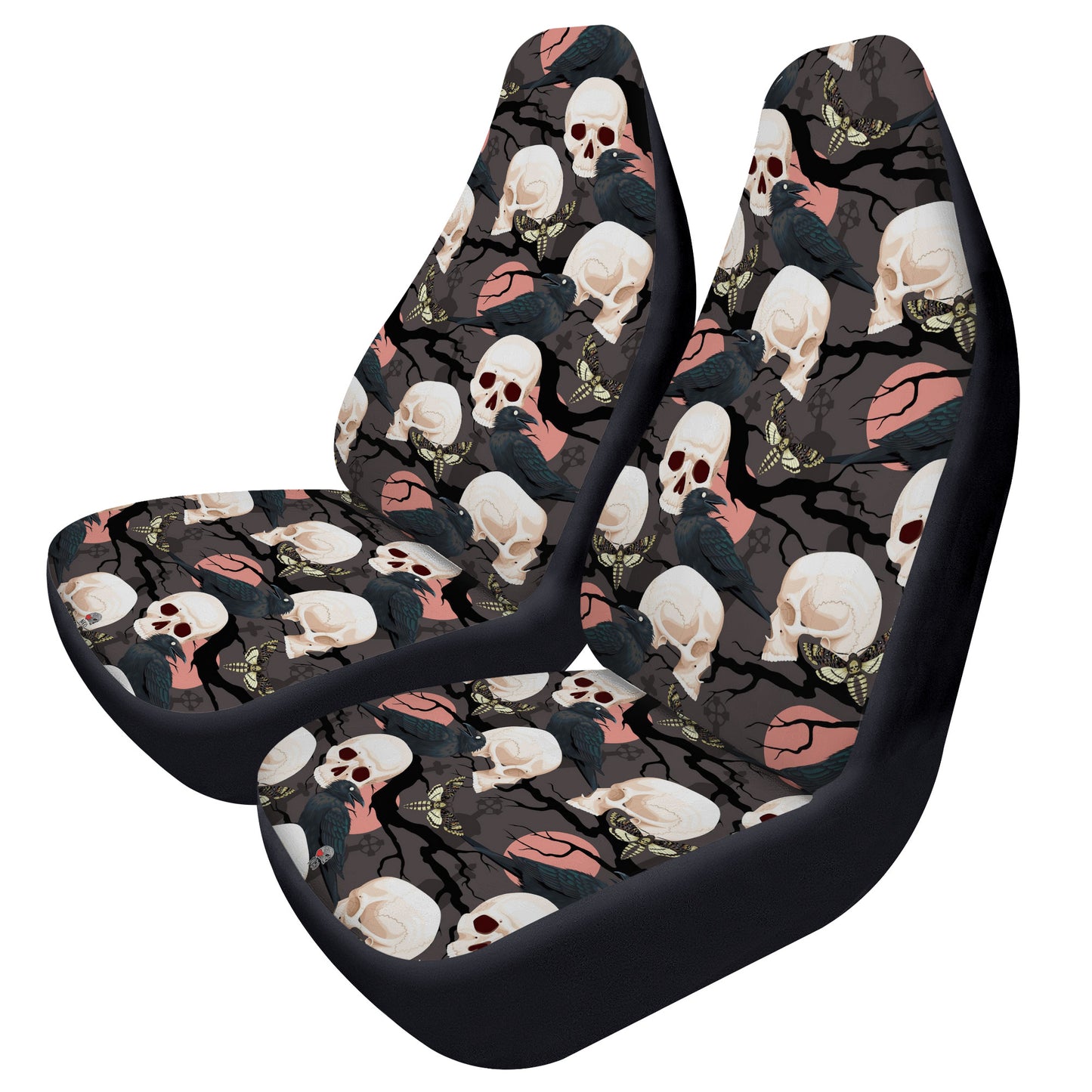 Skulls and Ravens Car Seat Covers