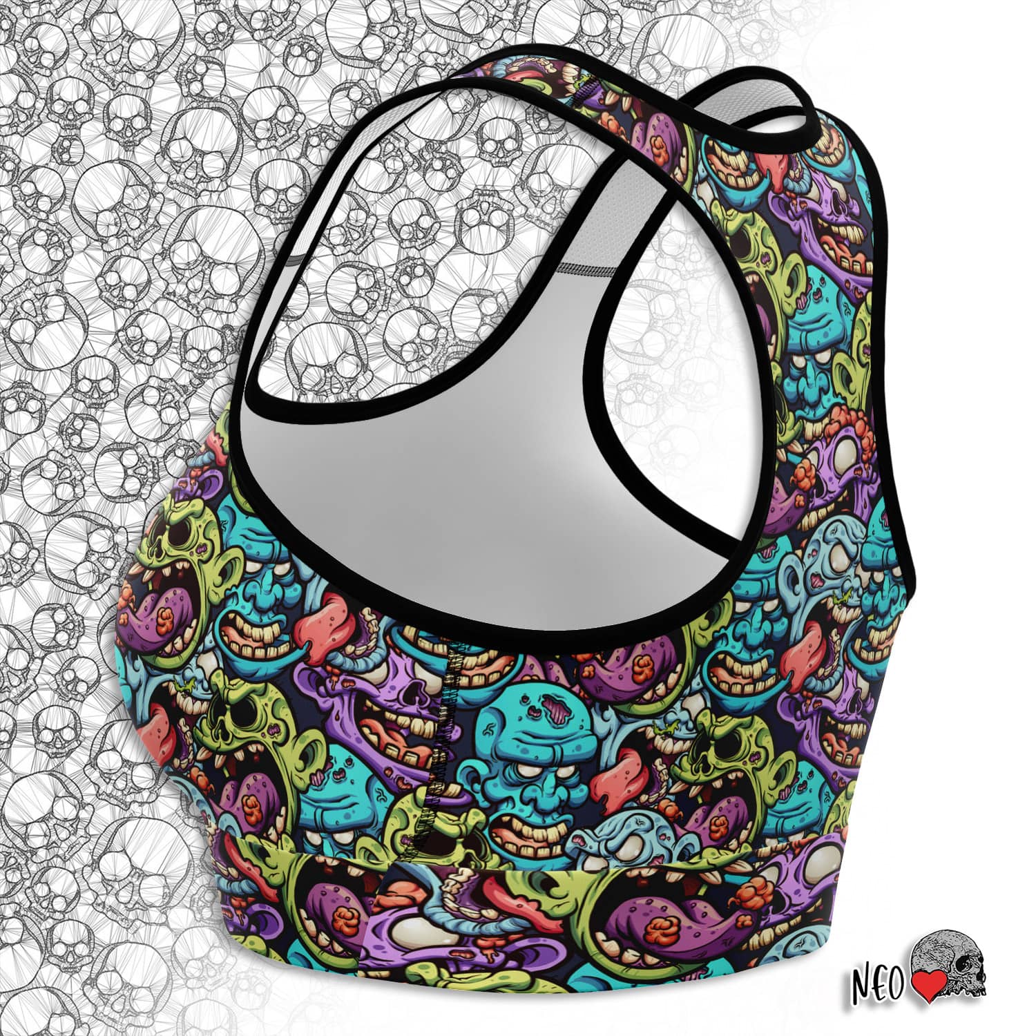 skull sport bra - neoskull