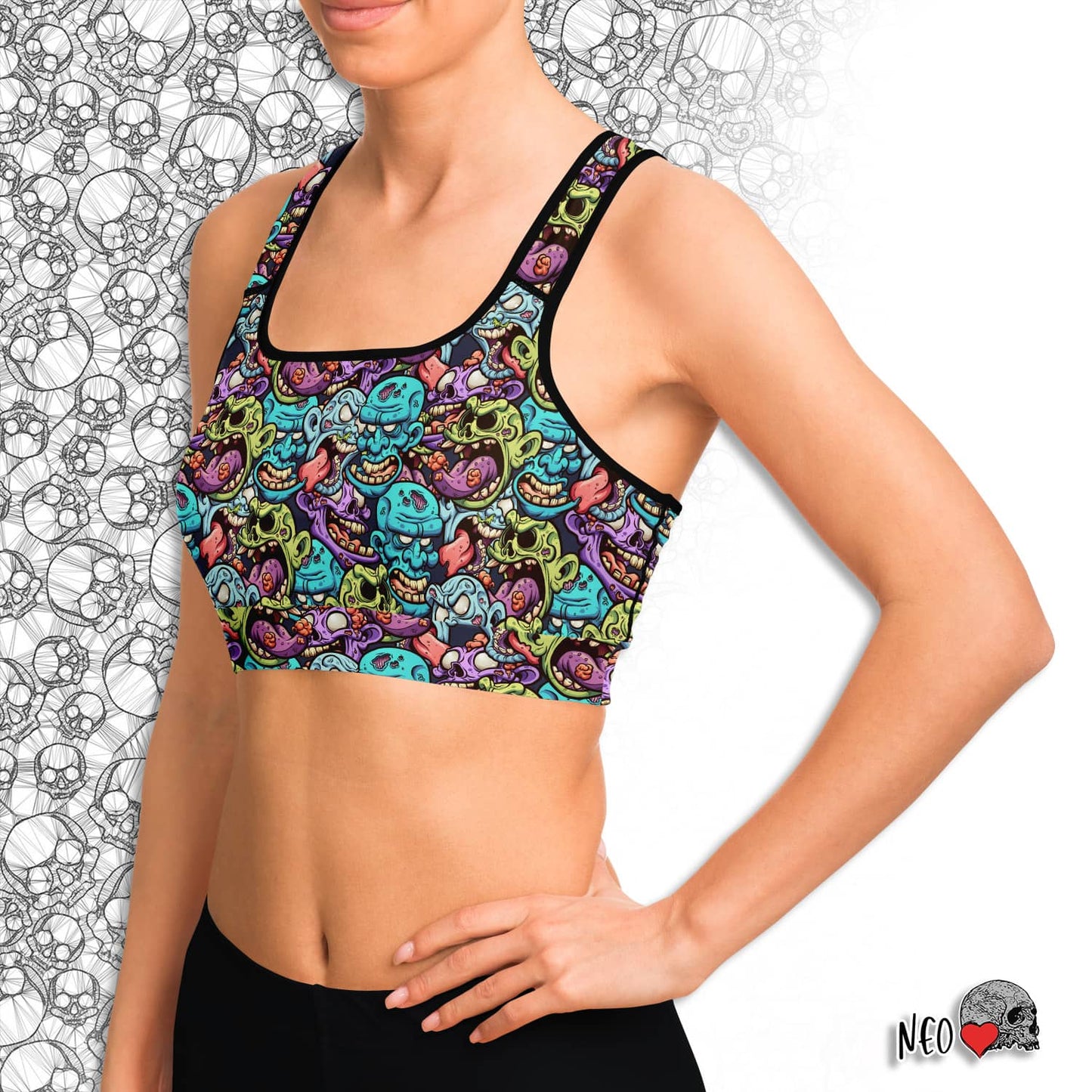 Zombie Crowd Sport Bra - NeoSkull