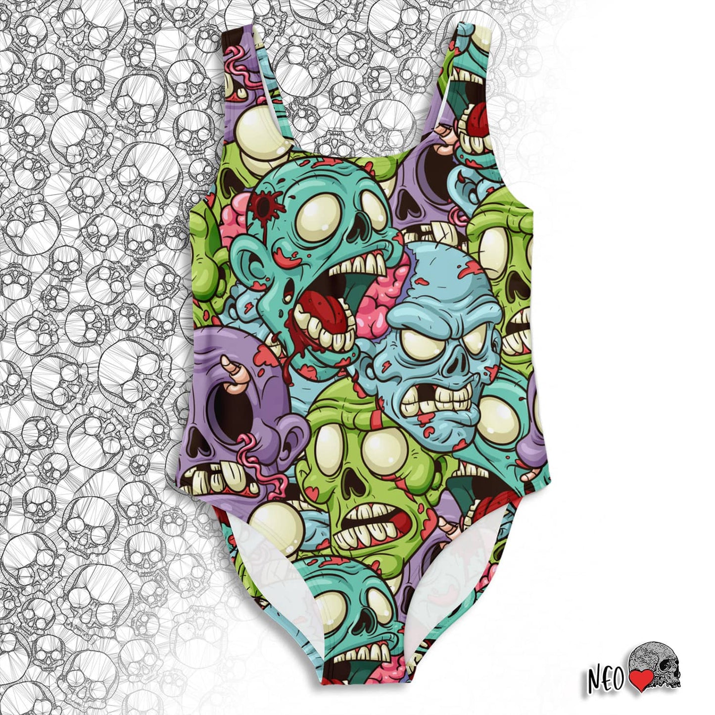 cartoon horror pastel goth swimsuit