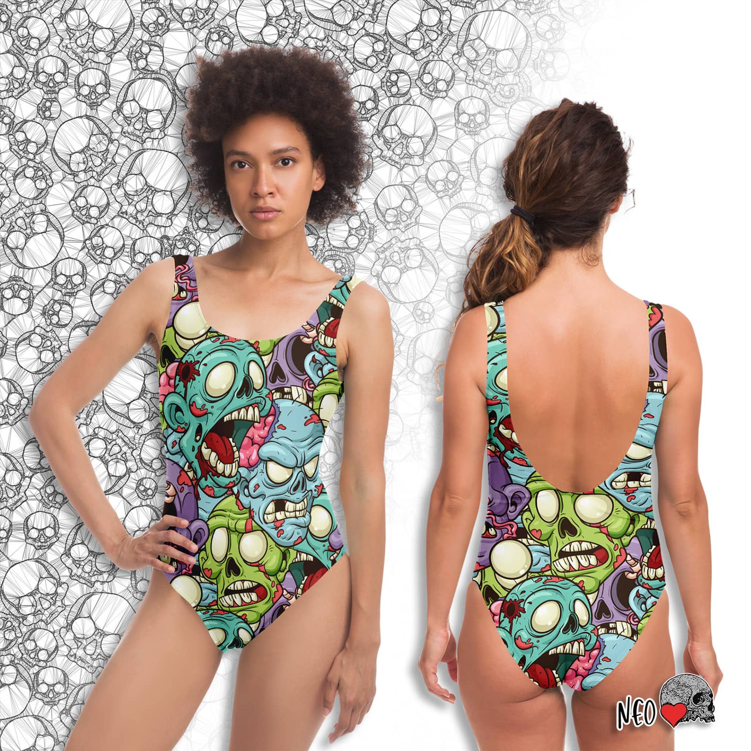 Zombie Feast  One-piece Swimsuit