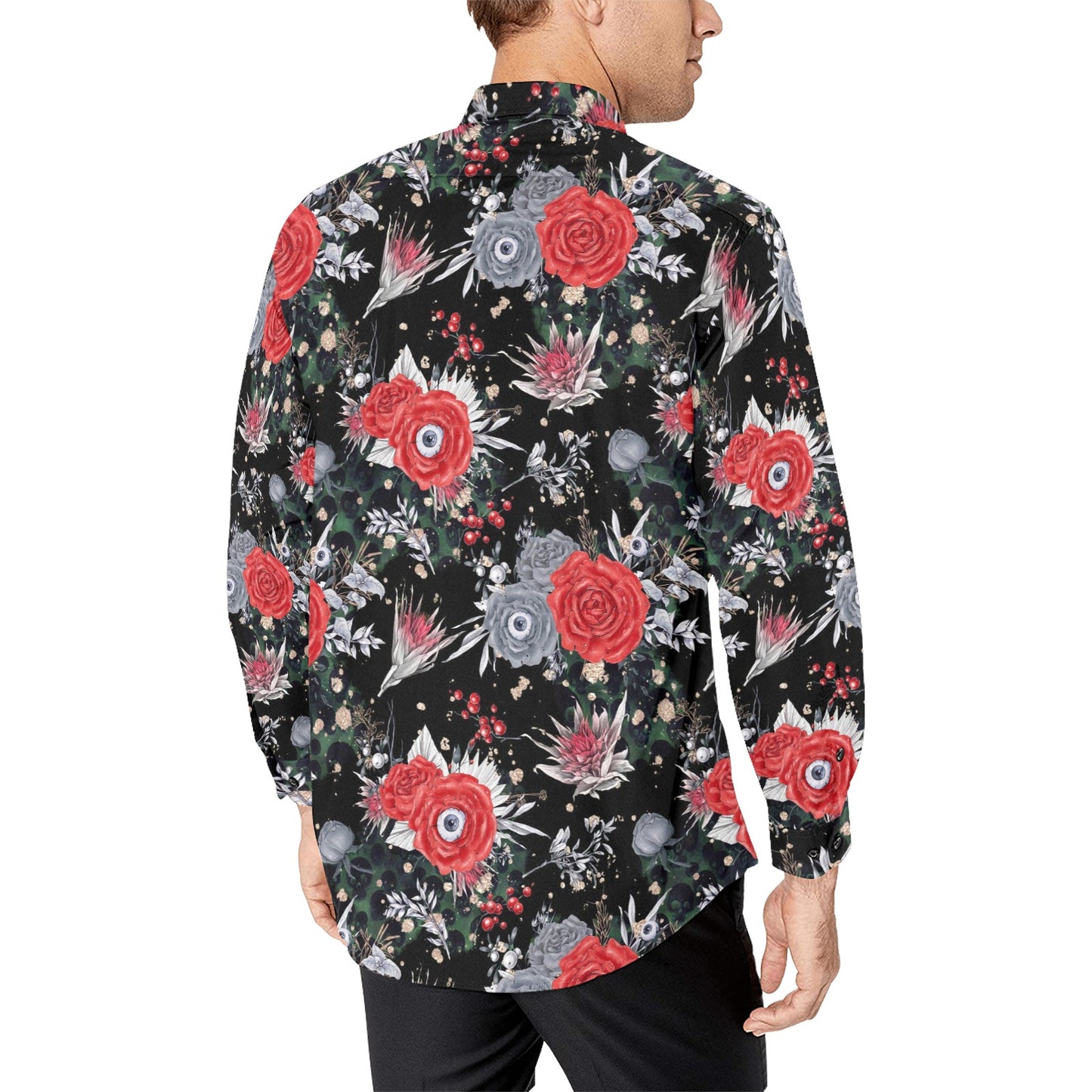 Predators Eyes Long Sleeve Button-up Shirt