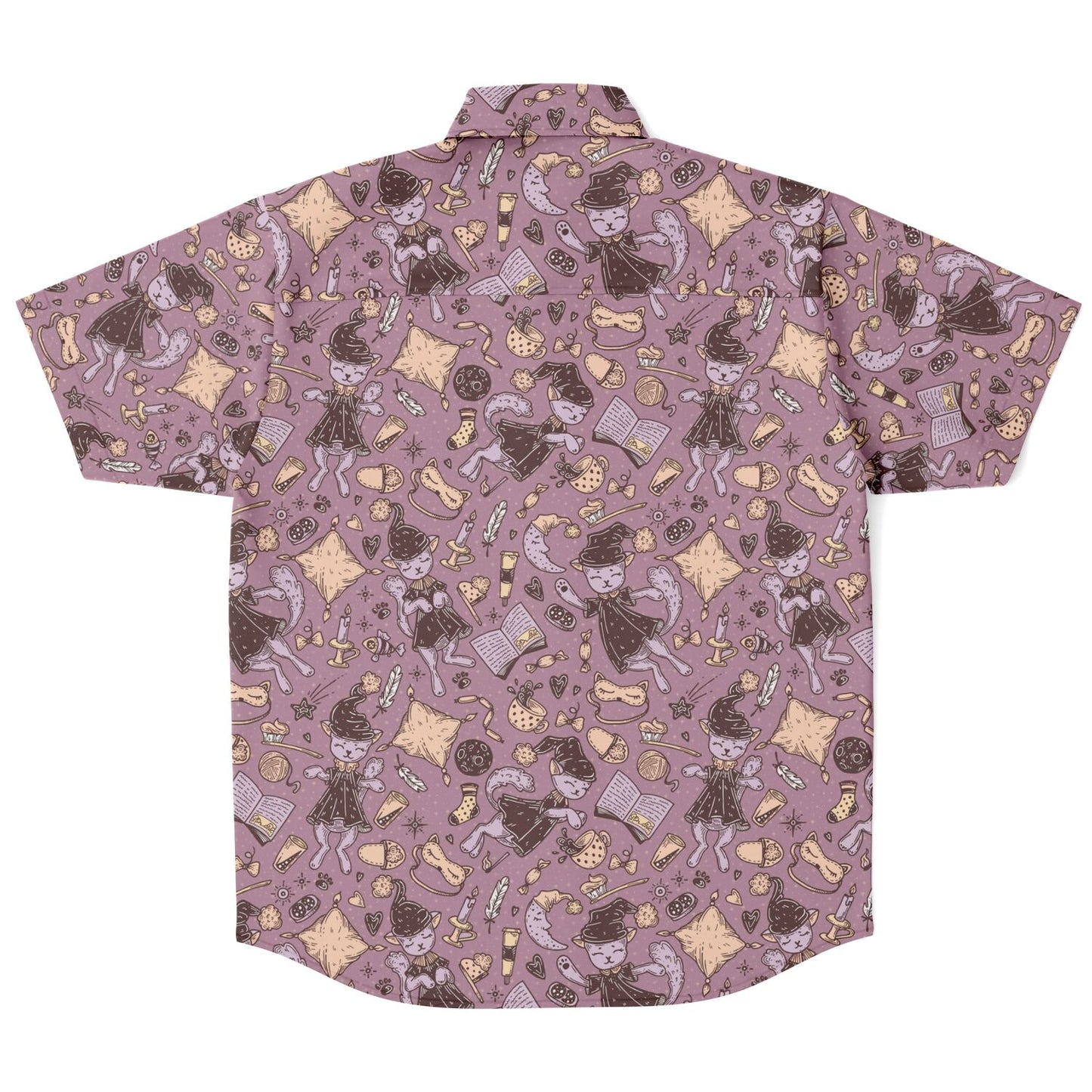 Sleeping HatsShort Sleeve Button-up Shirt