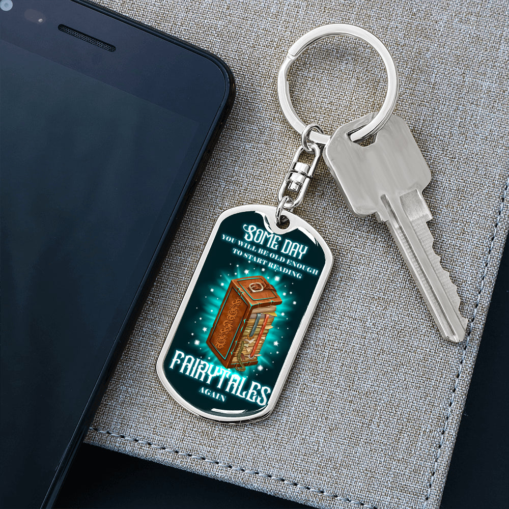 Reading Fairytales Again - Dog Tag Kechain - NeoSkull