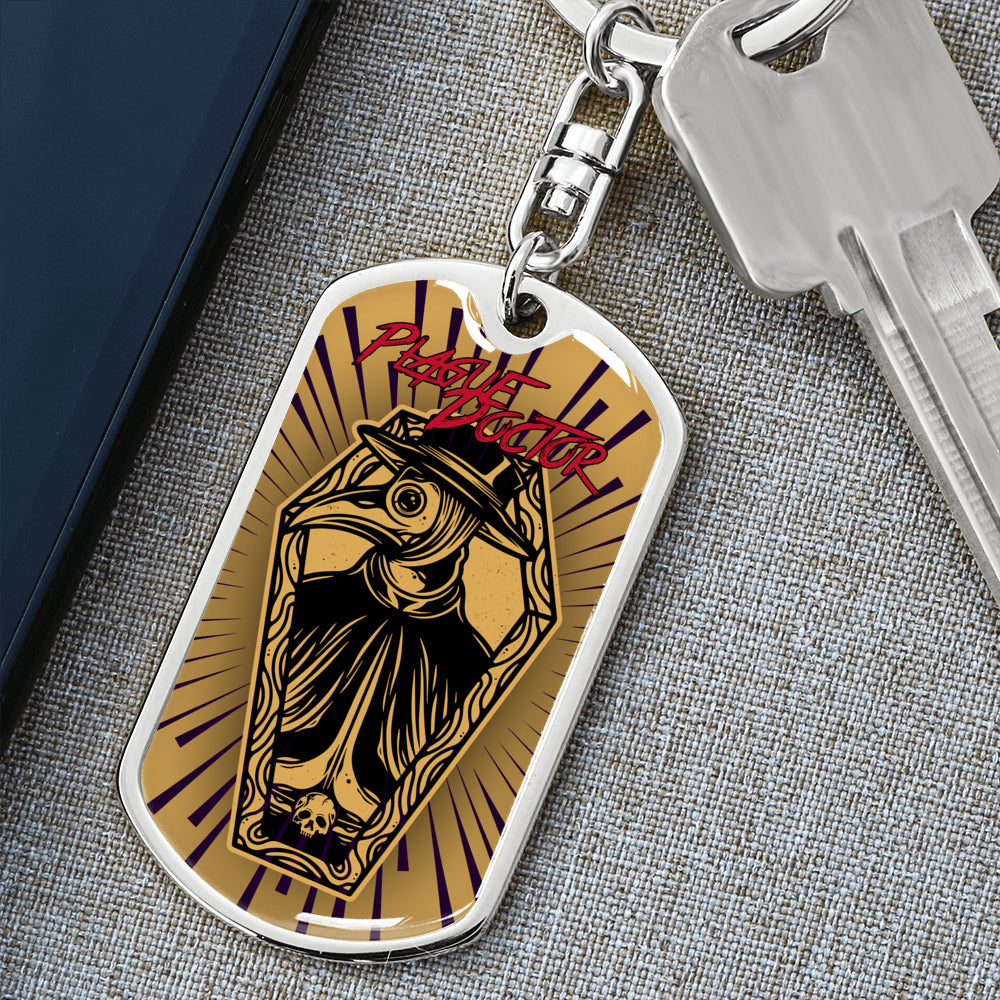 Dust Plague Doctor Dog Tag Keychain - NeoSkull