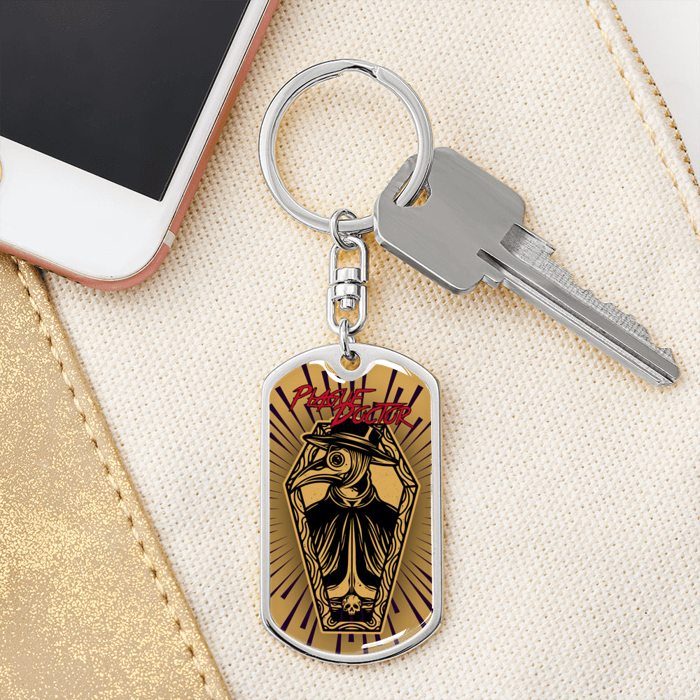 Dust Plague Doctor Dog Tag Keychain - NeoSkull