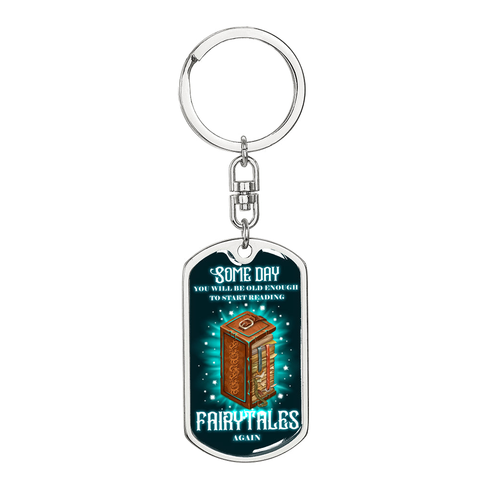 Reading Fairytales Again - Dog Tag Kechain - NeoSkull