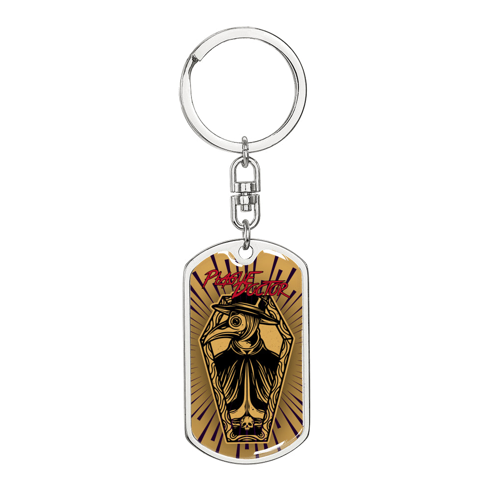 Dust Plague Doctor Dog Tag Keychain - NeoSkull