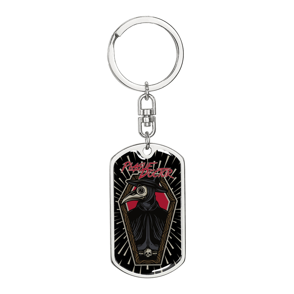 Plague Doctor Dog Tag Keychain - NeoSkull