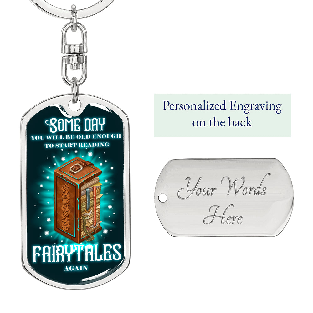 Reading Fairytales Again - Dog Tag Kechain - NeoSkull