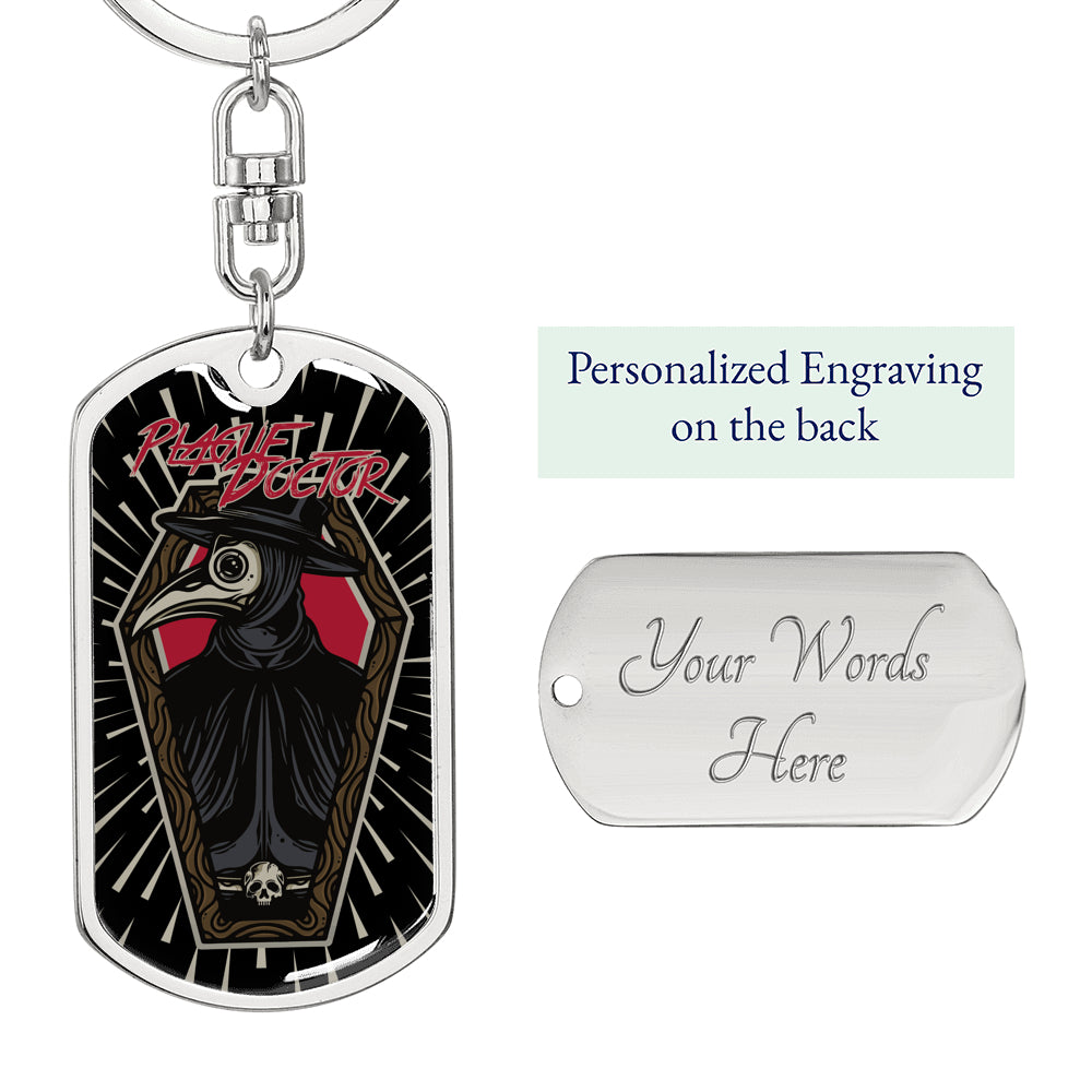 Plague Doctor Dog Tag Keychain - NeoSkull
