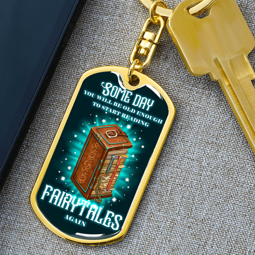 Reading Fairytales Again - Dog Tag Kechain - NeoSkull