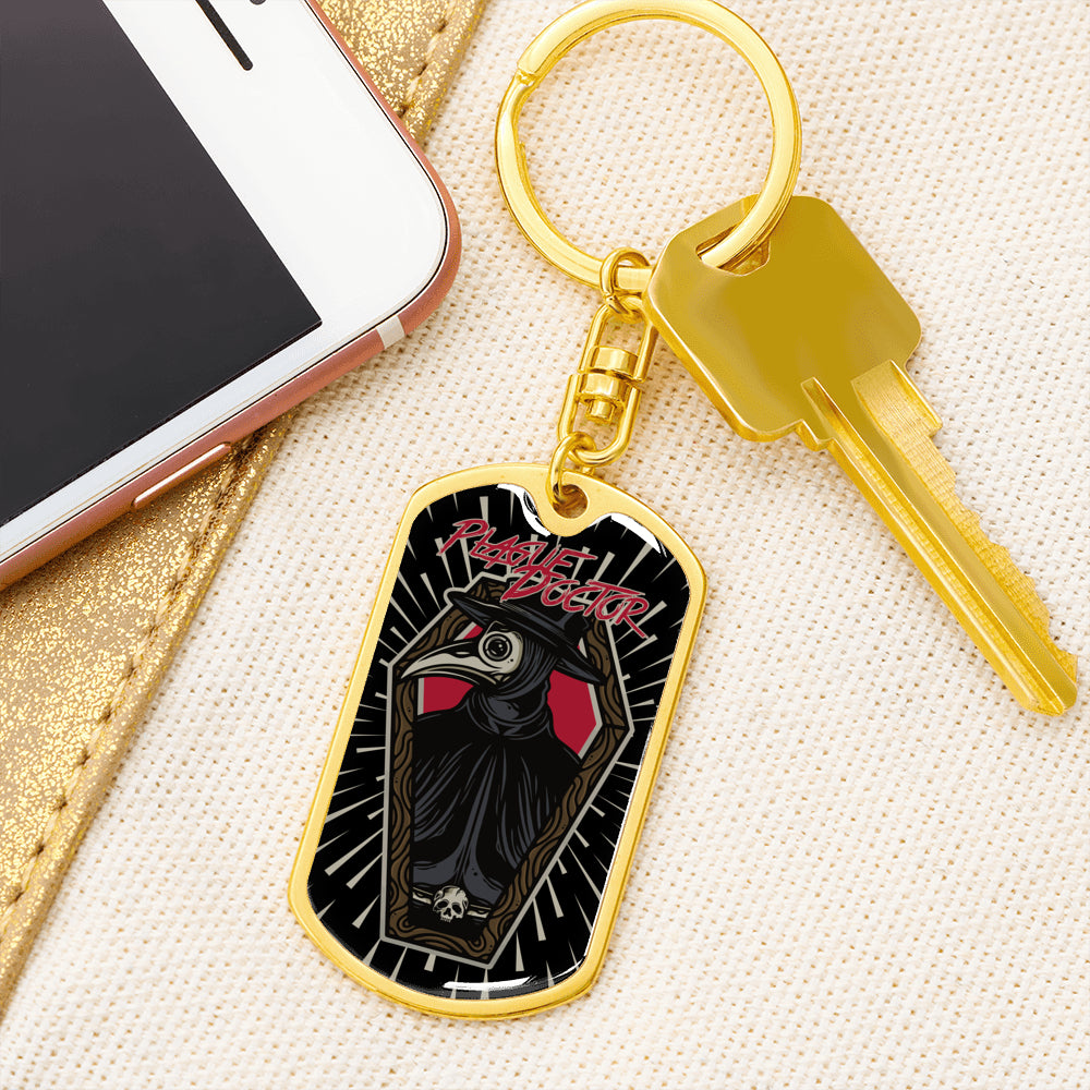 Plague Doctor Dog Tag Keychain - NeoSkull