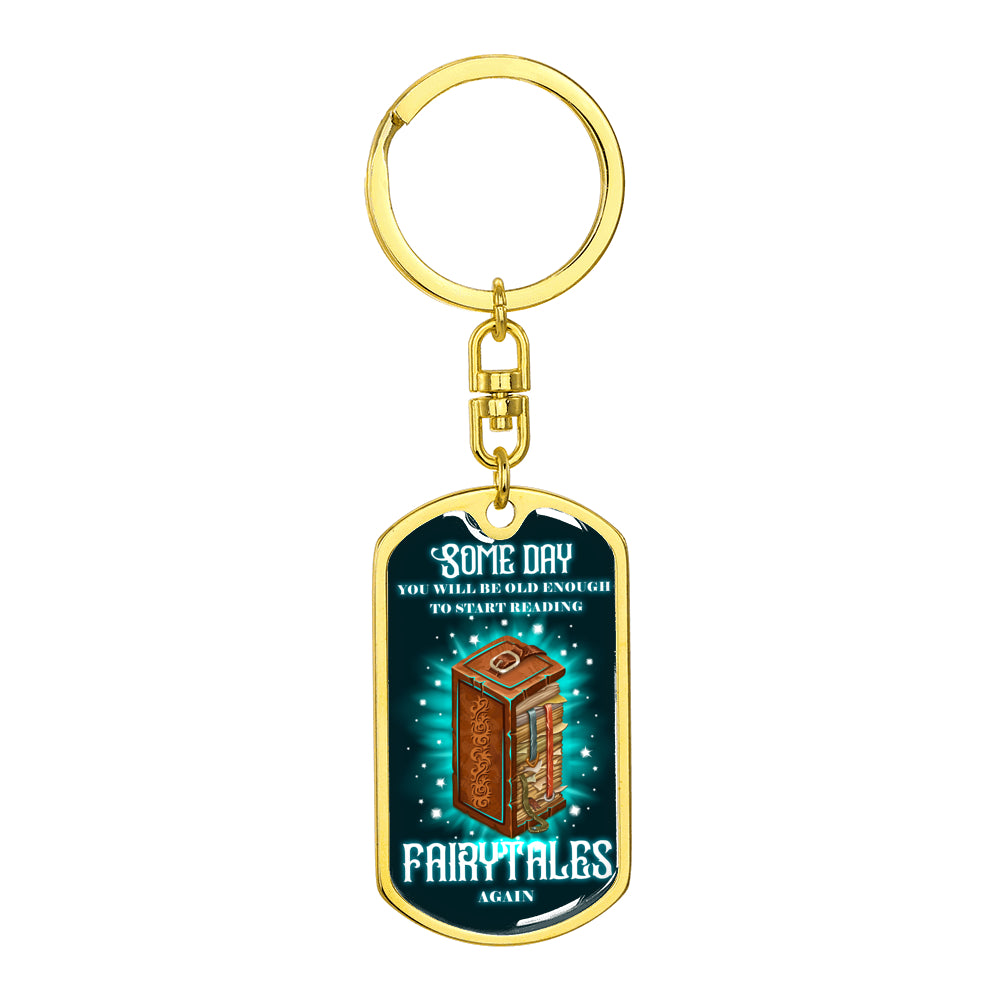 Reading Fairytales Again - Dog Tag Kechain - NeoSkull