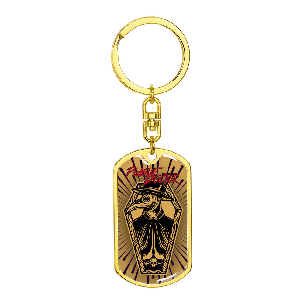 Dust Plague Doctor Dog Tag Keychain - NeoSkull
