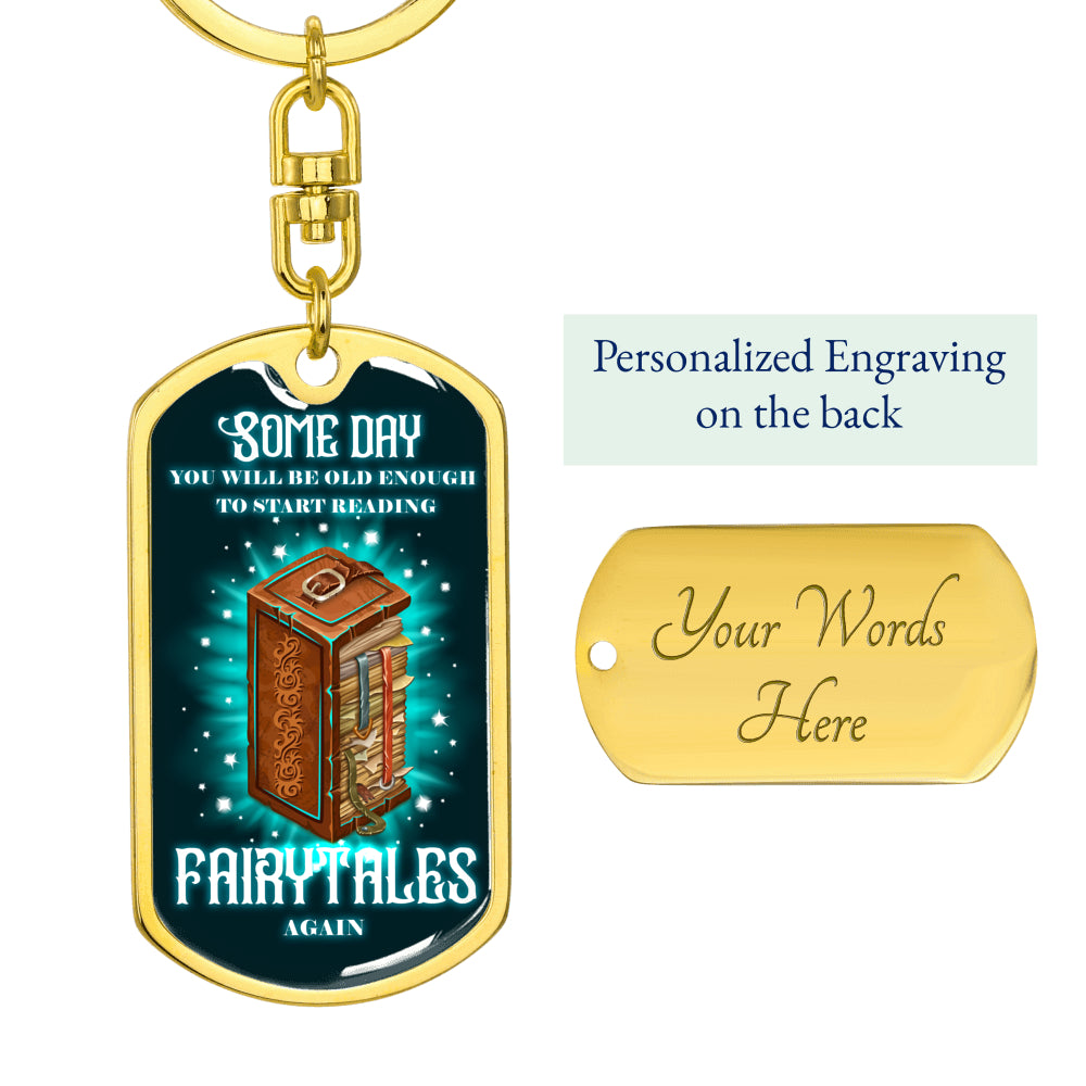 Reading Fairytales Again - Dog Tag Kechain - NeoSkull