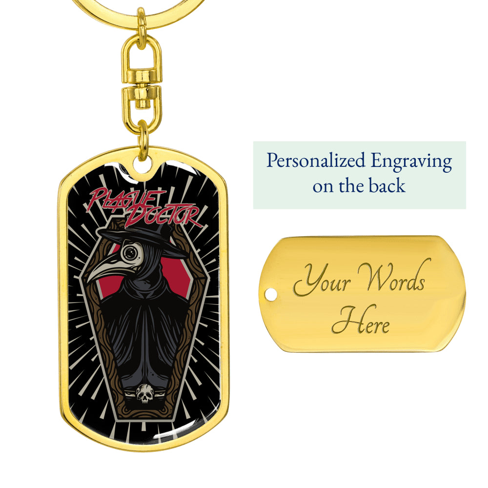 Plague Doctor Dog Tag Keychain - NeoSkull