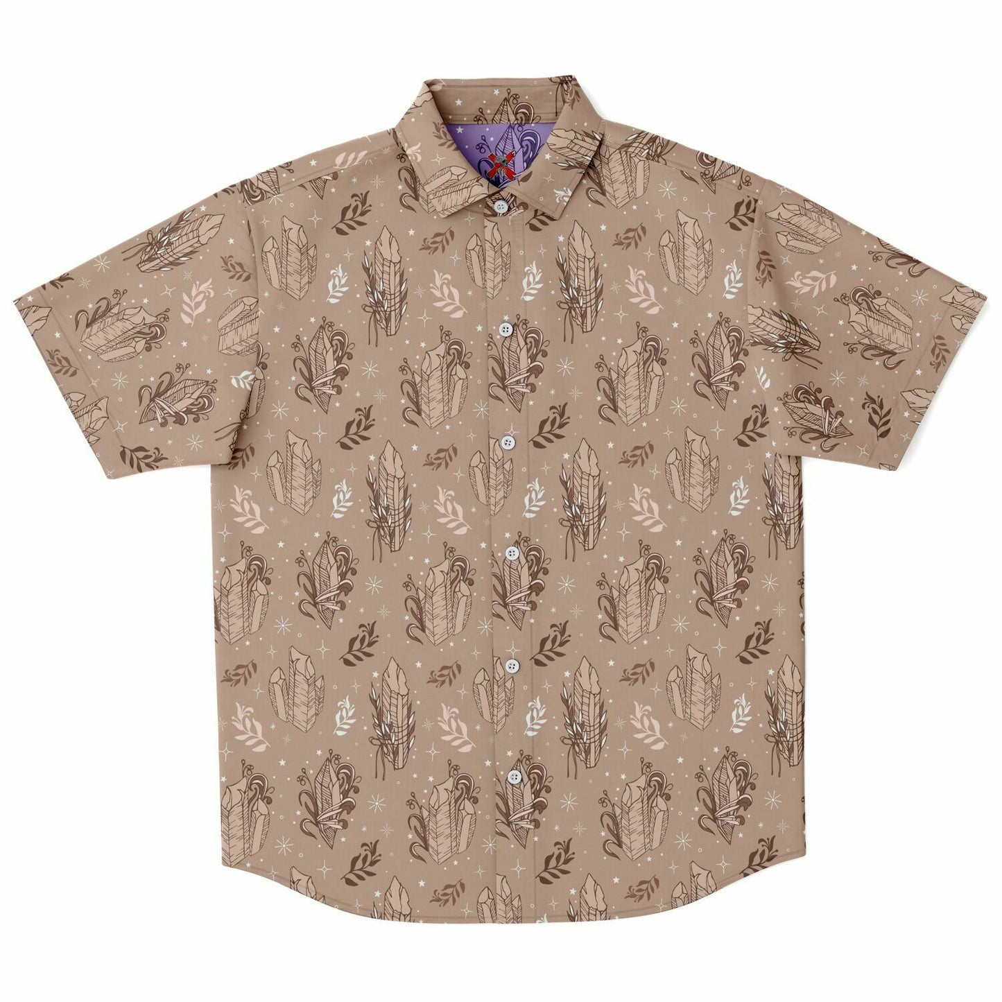 Redend Amethyst short sleeve button-up shirt