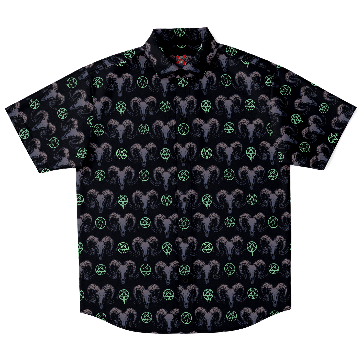 Dark Omen short sleeve button up shirt