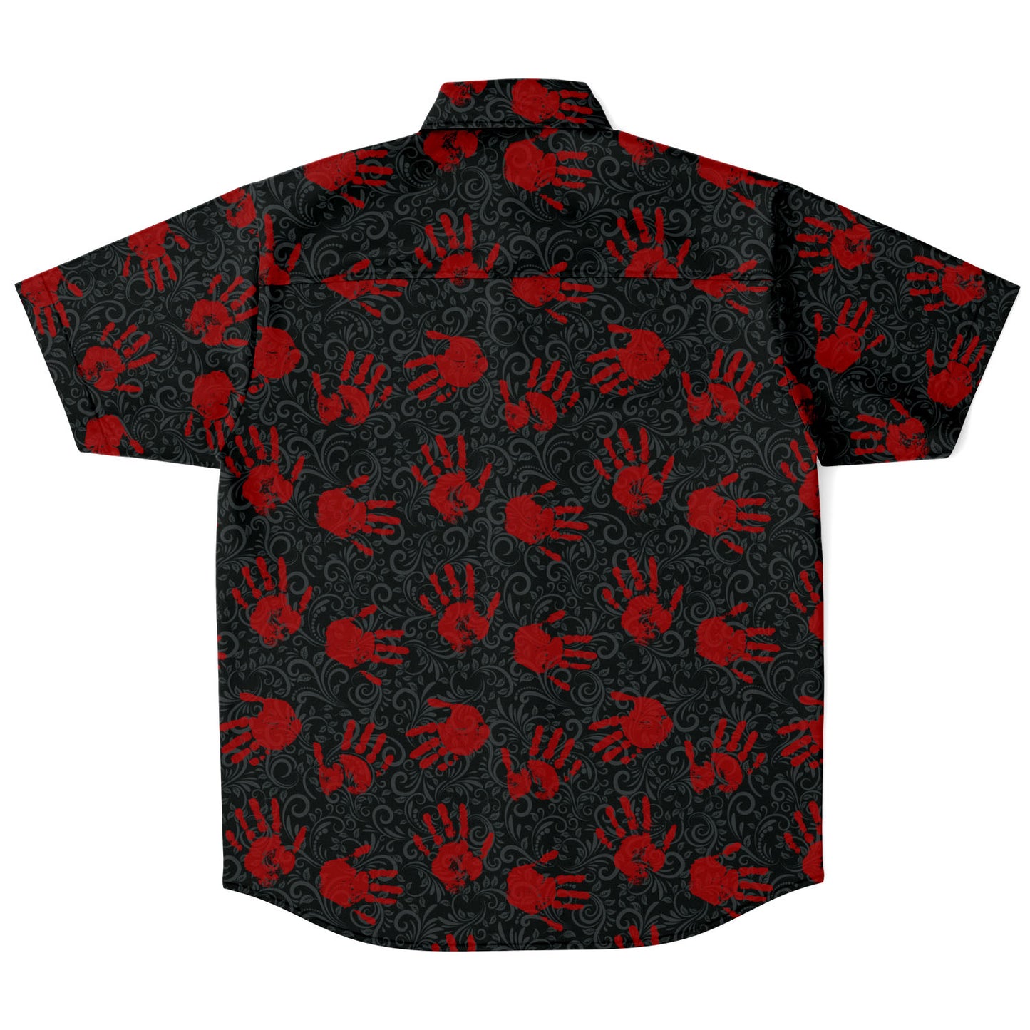 gothic short sleeve button down shirt